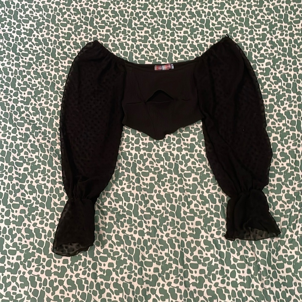 Urban Outfitters Puff Sleeve Crop Top